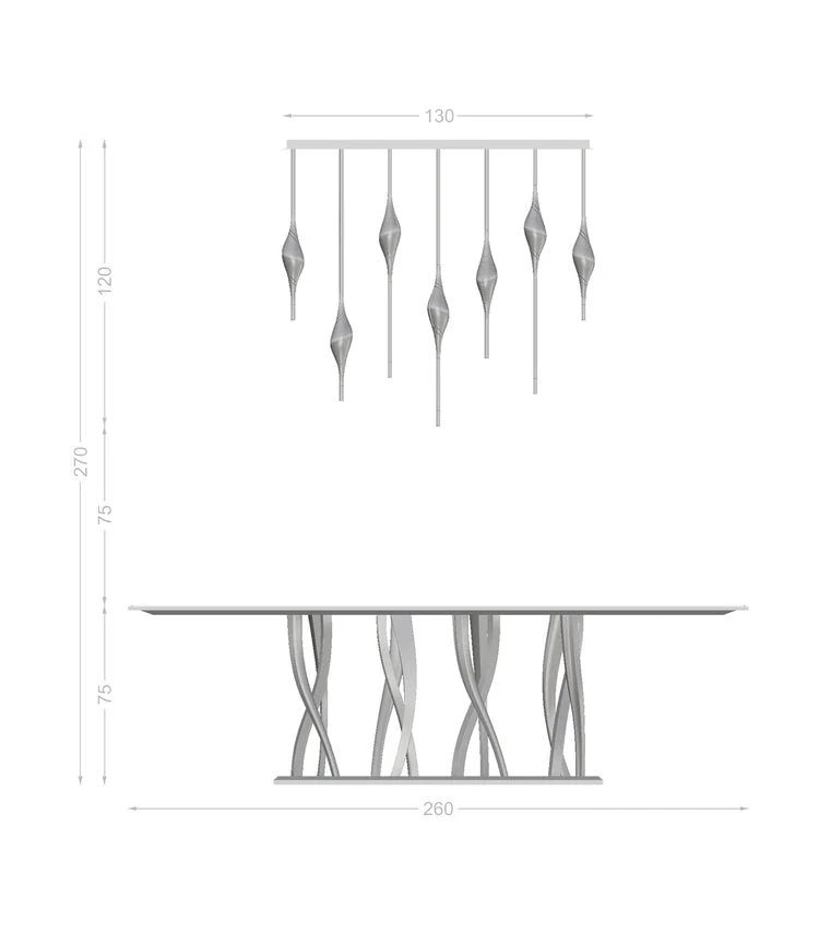 Callista Modern Crystal Linear Dining Room Chandelier - view 8