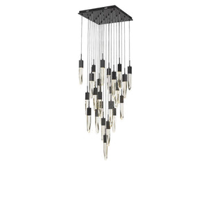 Modern Light Luxury Round/Rectangle Ceiling Pendant Light in Black Finish for Kitchen Island/ Staircase/Living Room - view 16