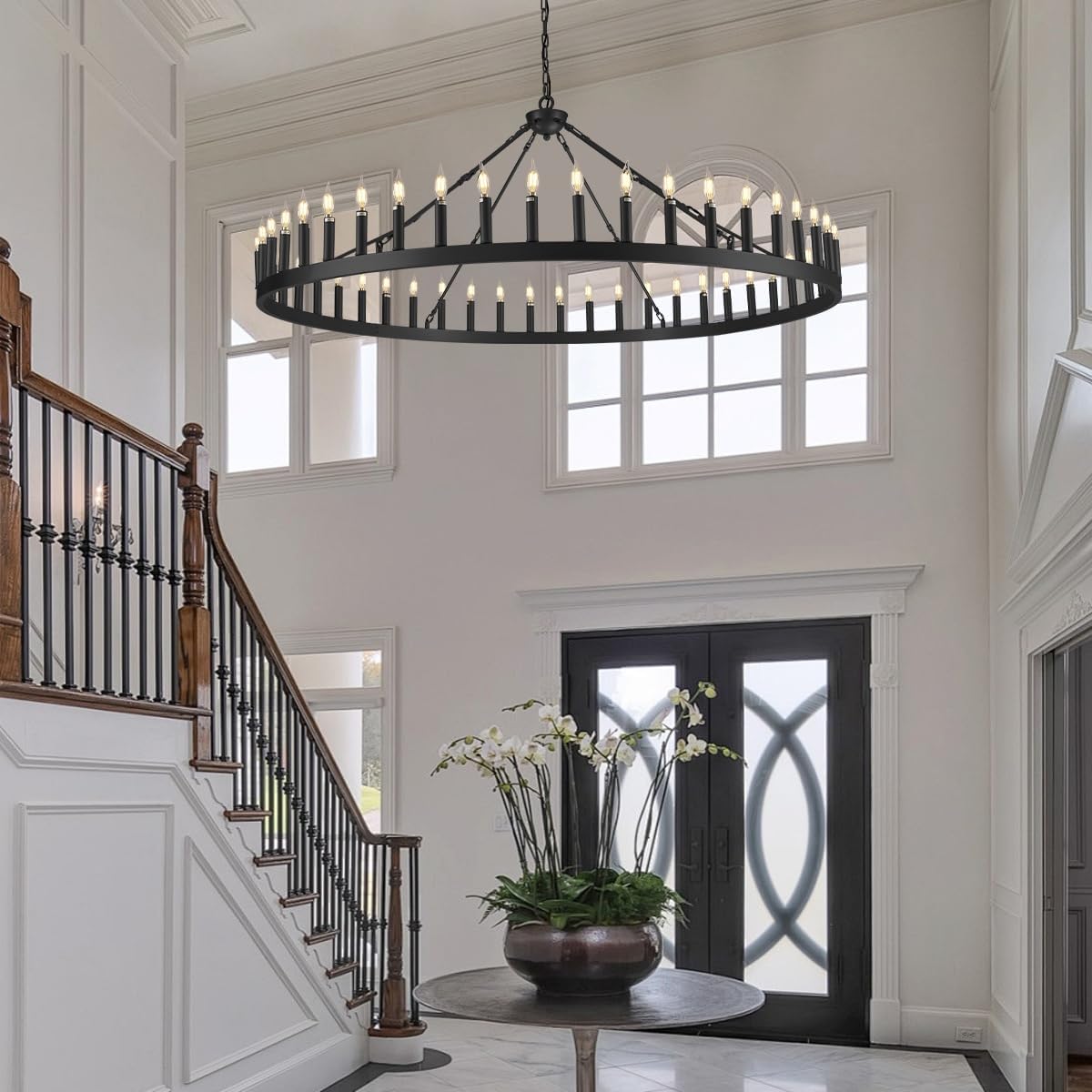 64 Inch Wagon Wheel Chandelier - view 13