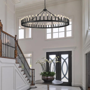 64 Inch Wagon Wheel Chandelier - view 13