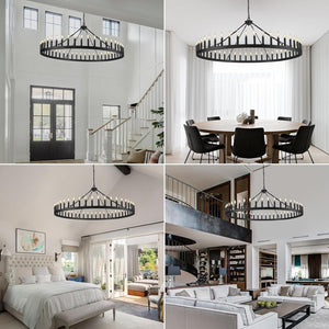 64 Inch Wagon Wheel Chandelier - view 14