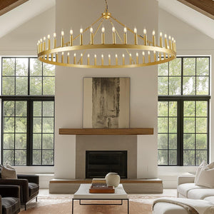 64 Inch Wagon Wheel Chandelier - view 5