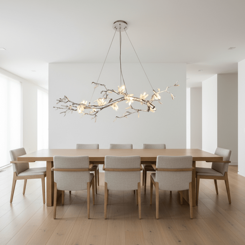 Selenite Crystal Blossom Branching Tree Chandelier - view 47