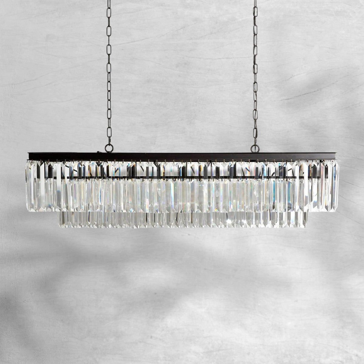 Leyland Tiered Rectangular Chandelier - view 8