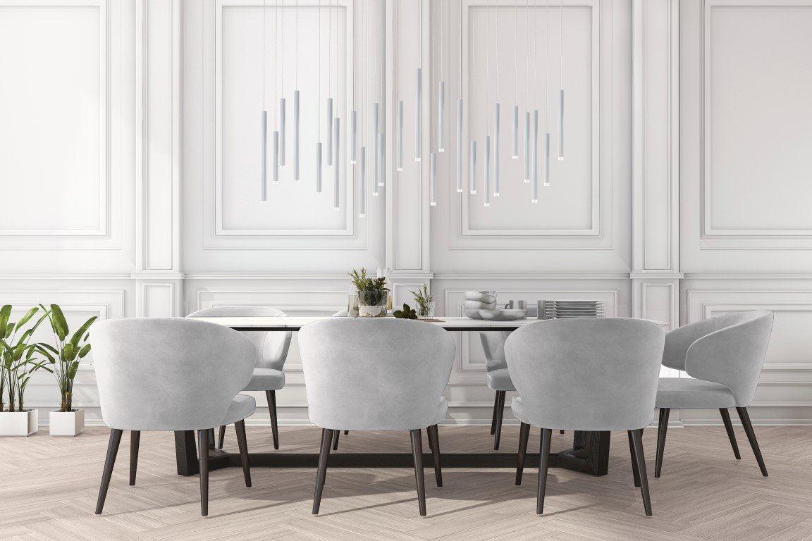 Bellini Rectangular Tubular Pendant Light Chandelier, crystal - view 3