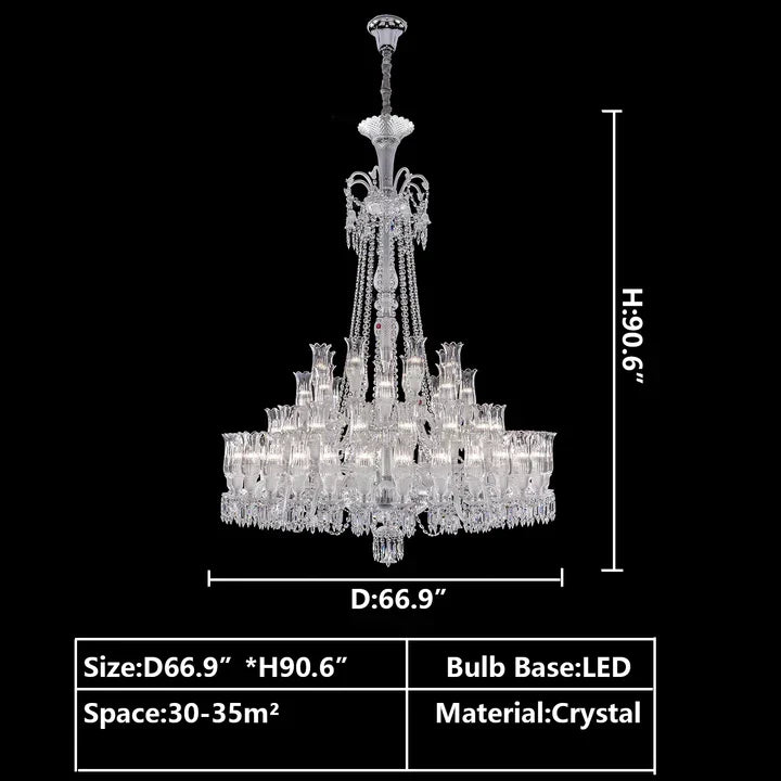 Multi Layer Chrome Crystal Chandelier in French Style with Romantic Branch Flowers for Grand Hallway and Staircase - view 9