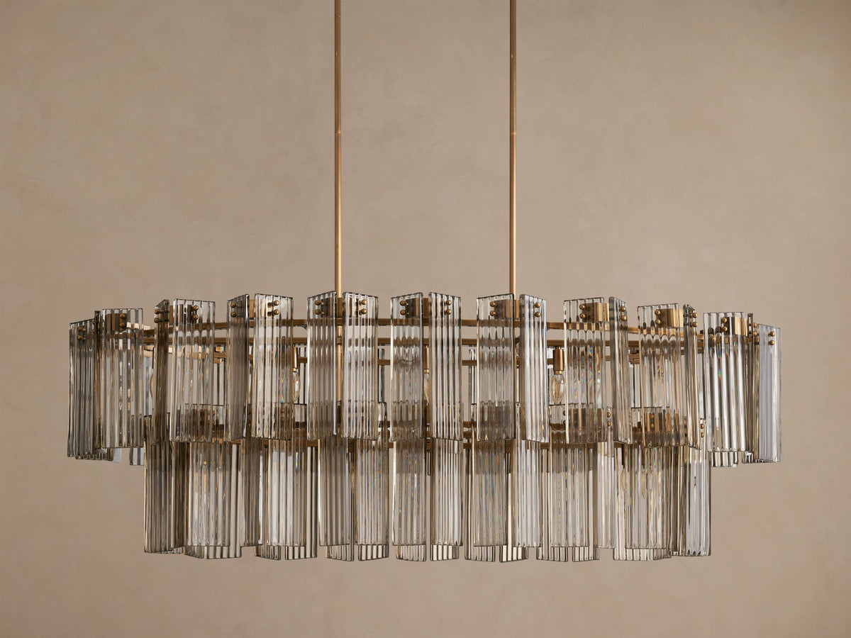 Delsie Oval Tiered Chandelier 63'' 72"W - view 8