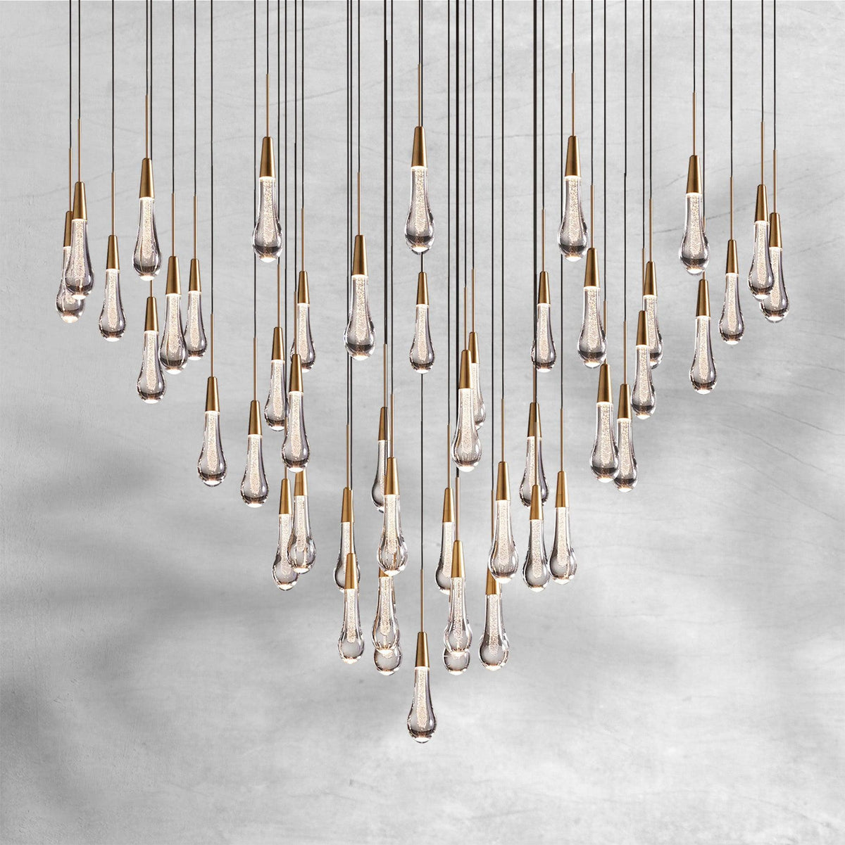 Soltaire Round Chandelier 58"W