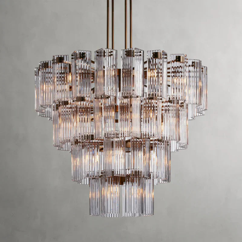 Delsie Round Art Glass Chandelier 38" 48" 60"D - view 3