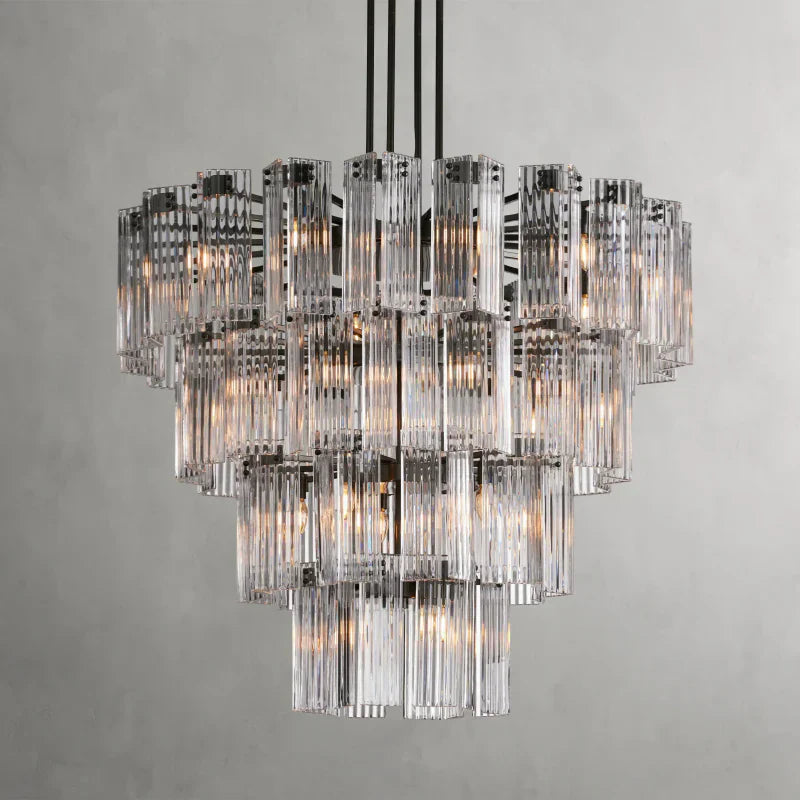Delsie Round Art Glass Chandelier 38" 48" 60"D - view 11