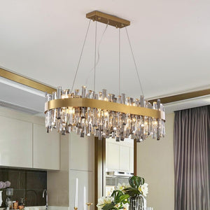 Elegance Rectangle Golden Lamp frame Crystal Chandelier 32" / 47", rectangular - view 3
