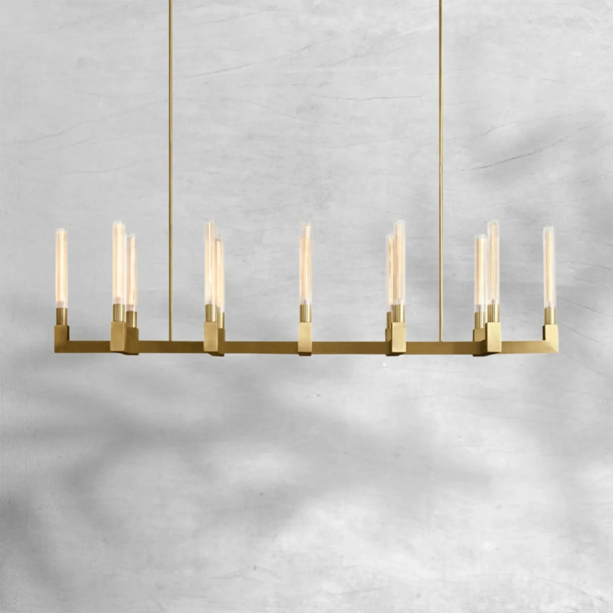 Chantelle Glass Linear Chandelier 67"
