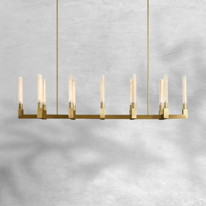 Chantelle Glass Linear Chandelier 67"