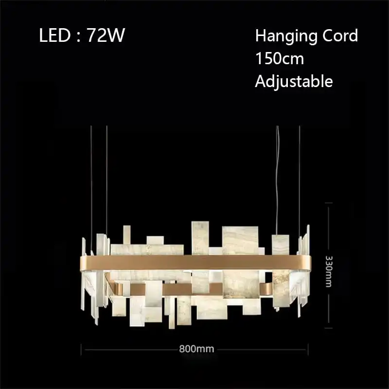 Alabaster Acropolis LED Square Chandelier - view 3