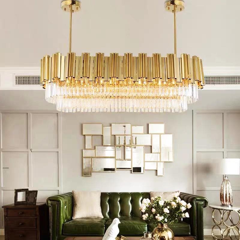 Modern Luxury Crystal Light Rod Chandelier