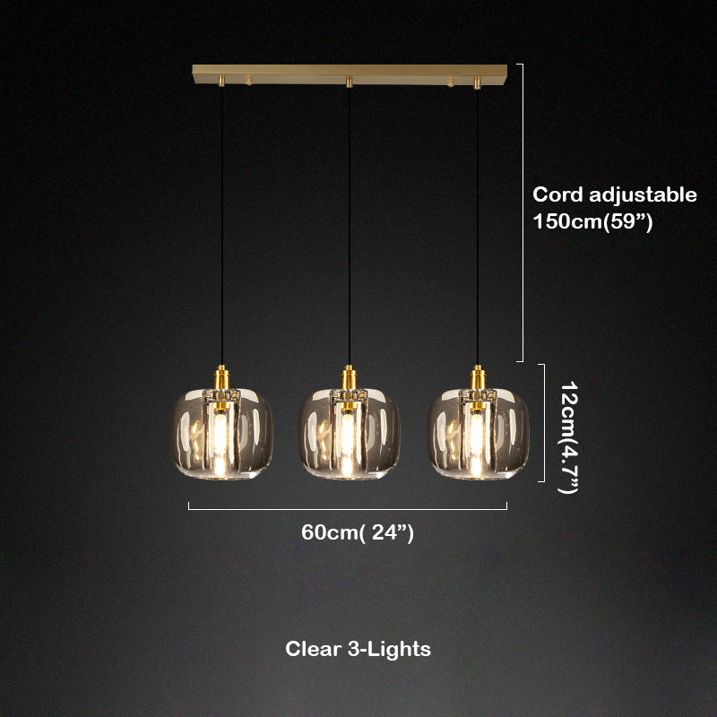 Bedroom Pendant Lighting Smoke Grey Clear Color - view 16