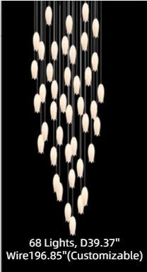Elegant Flower Chandelier For Foyer/ Staircase - view 25