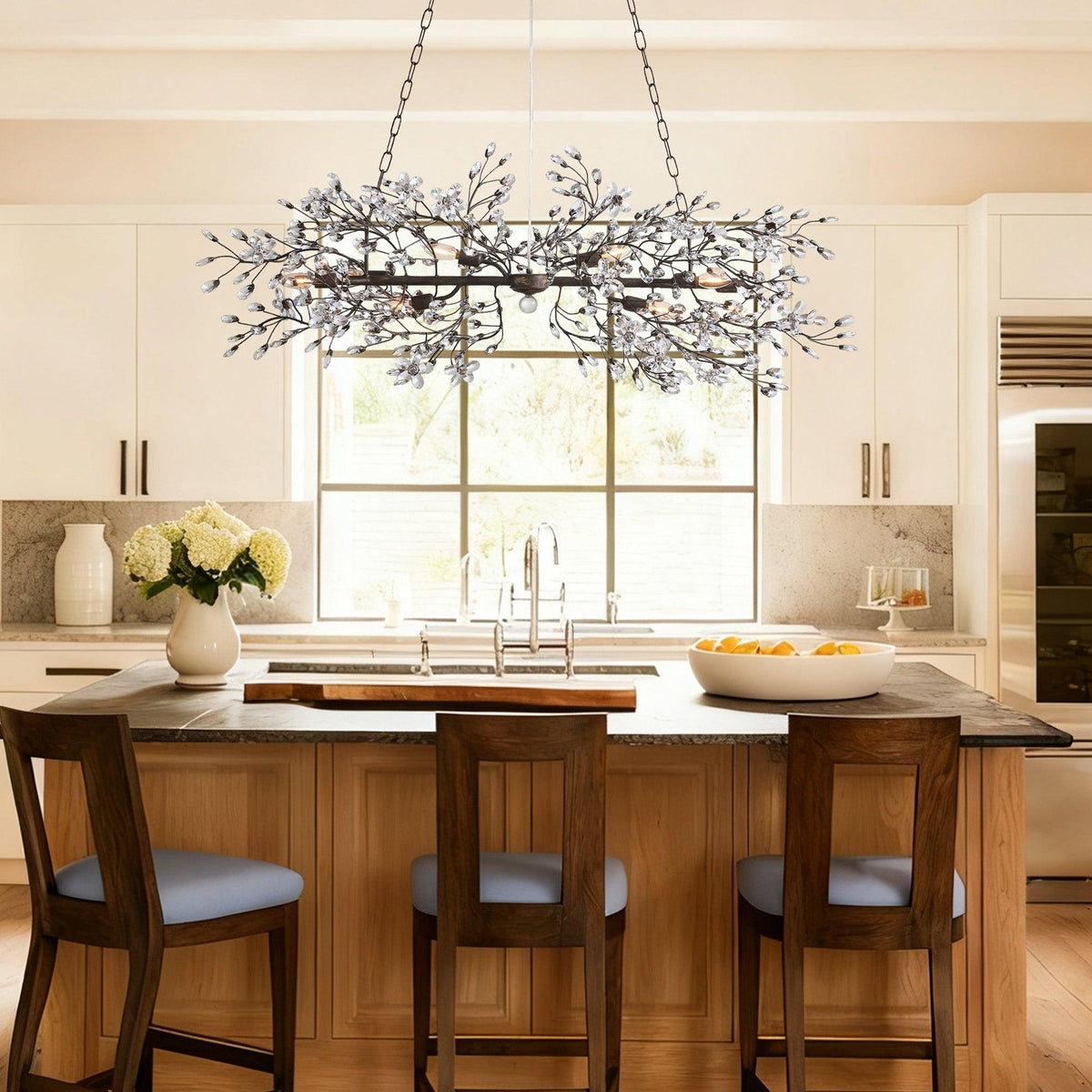 Fiore Linear Chandelier 43"51"68" - view 5