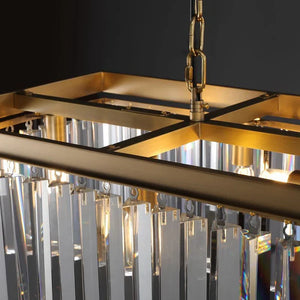 Riel Rectangular Chandelier 59" - view 5
