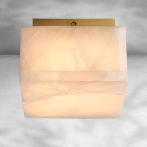 Riora Calcite Square Flushmount 6"10"14", flush mount