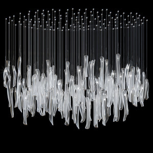 Linear Tube Cluster Chandelier