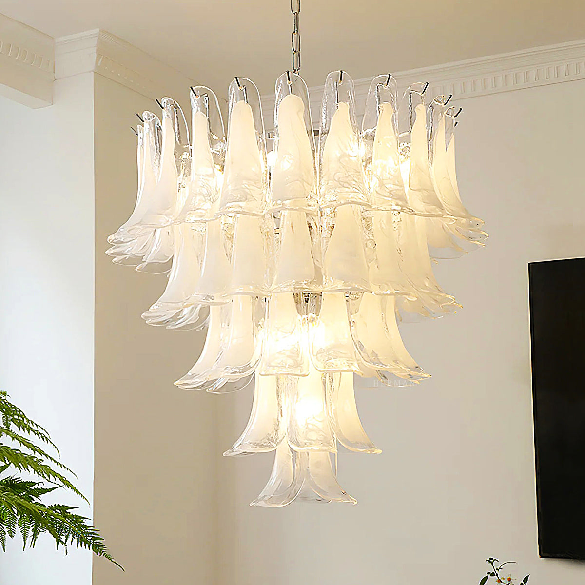 Virelia Tiered Glass Chandelier - Gold - view 7