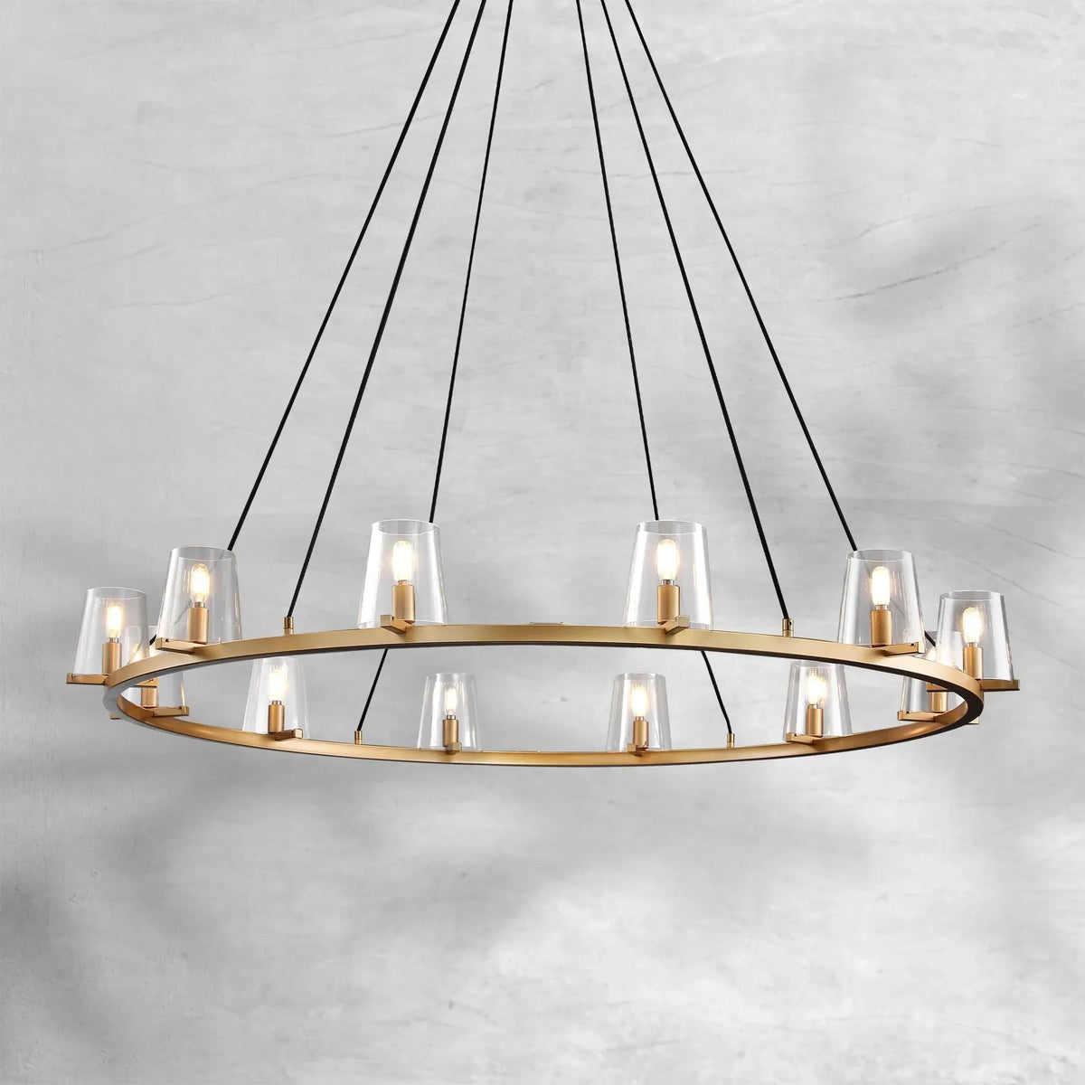 Prism Glass Round Chandelier 36"48"60" - view 2