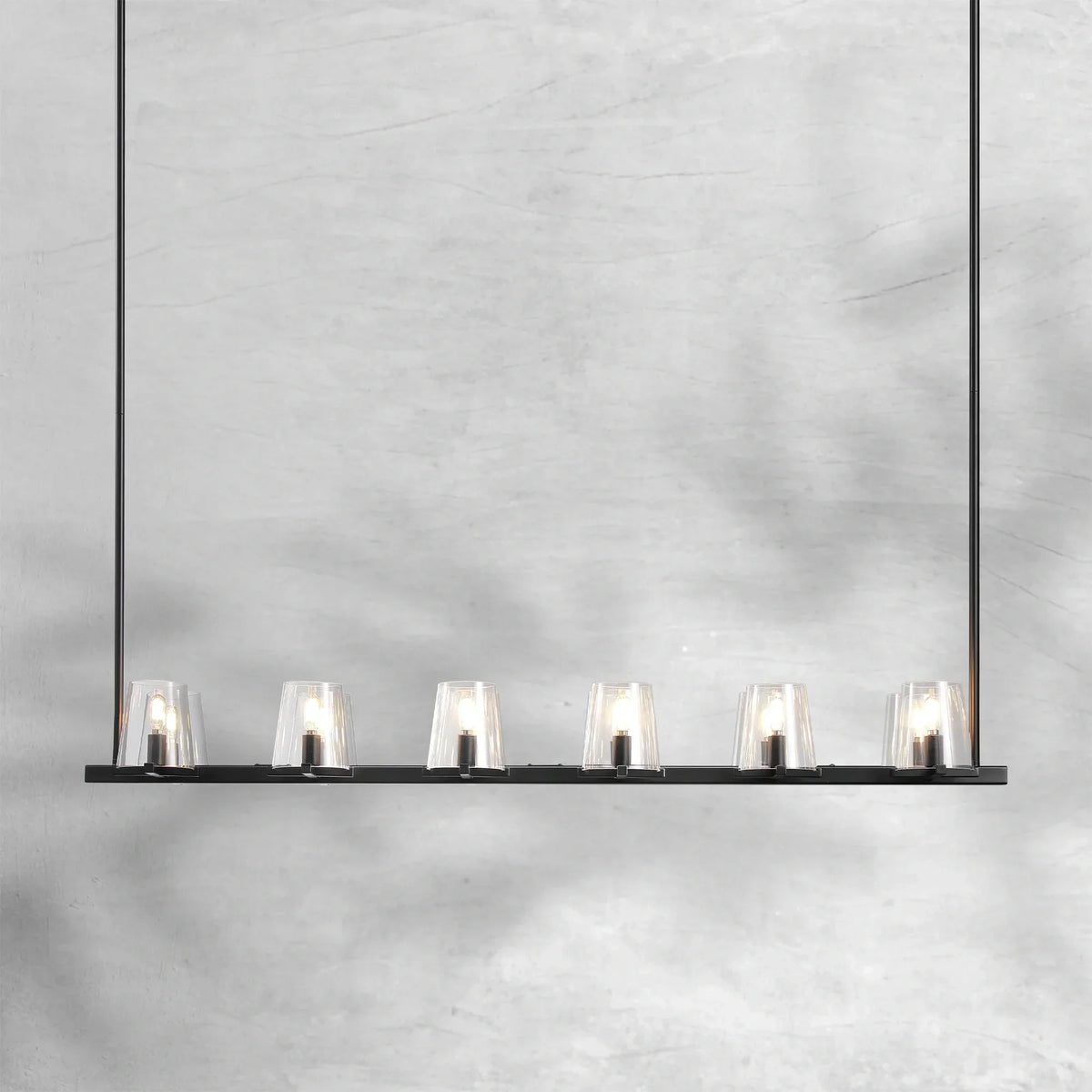 Prism Glass Linear Chandelier 49"60" - view 8