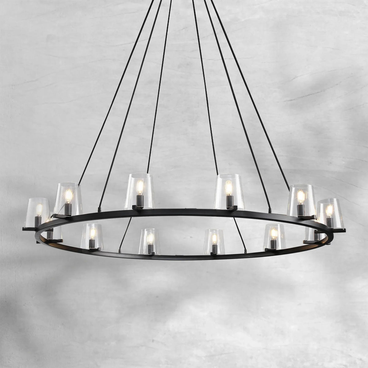 Prism Glass Round Chandelier 36"48"60" - view 4