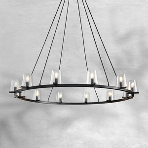 Prism Glass Round Chandelier 36"48"60" - view 4