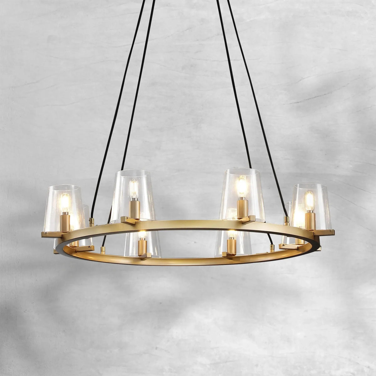 Prism Glass Round Chandelier 36"48"60" - view 7
