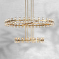 Auraline Crystal 2-Tier Round Chandelier 60"