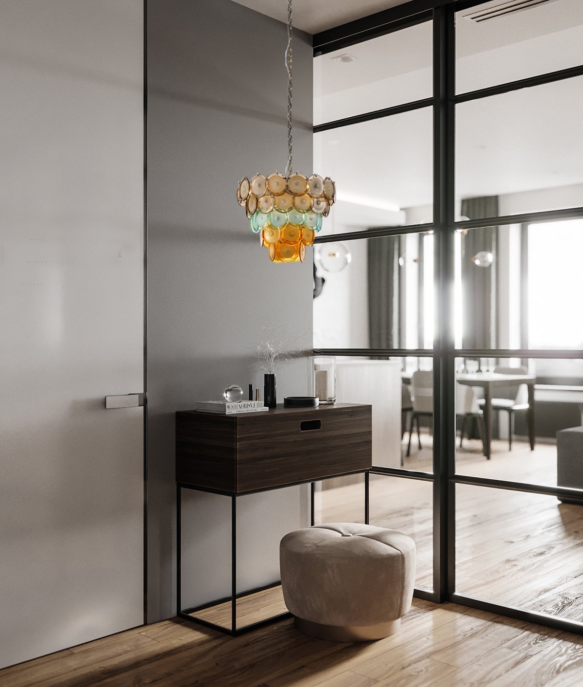 Bettina Round Chandelier, glass - view 6