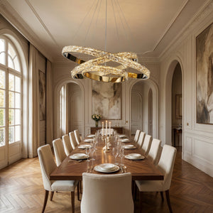 Vega Triple Ring Crystal Chandelier - view 3