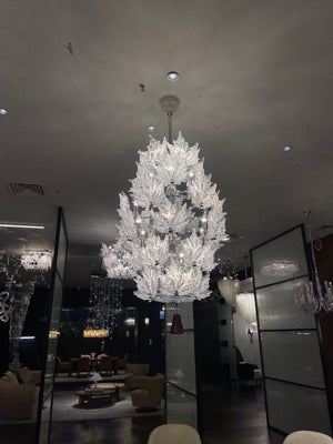 Modern Creative Clear Crystal Maple Leaf Chandelier for Living Room/Bedroom - view 12