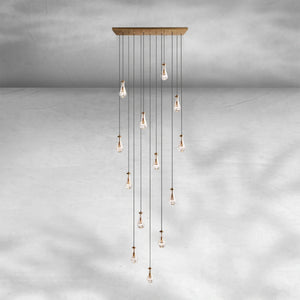 Raindrop Glass Linear Chandelier 54" - view 6