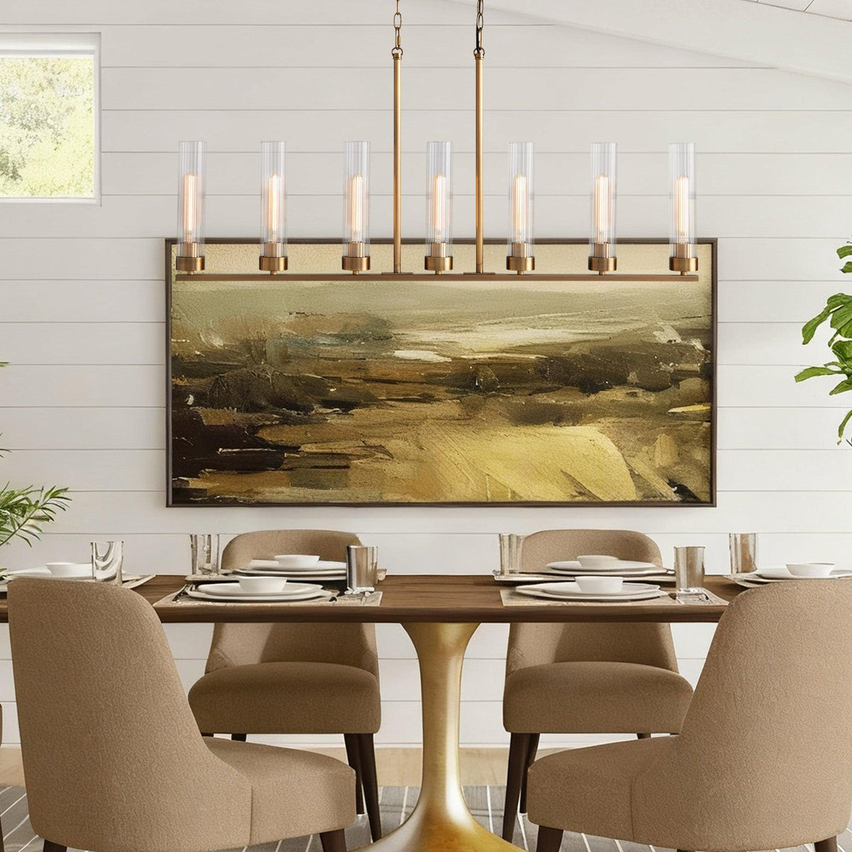 Andreas Linear Chandelier 5/7/8 Light - view 3