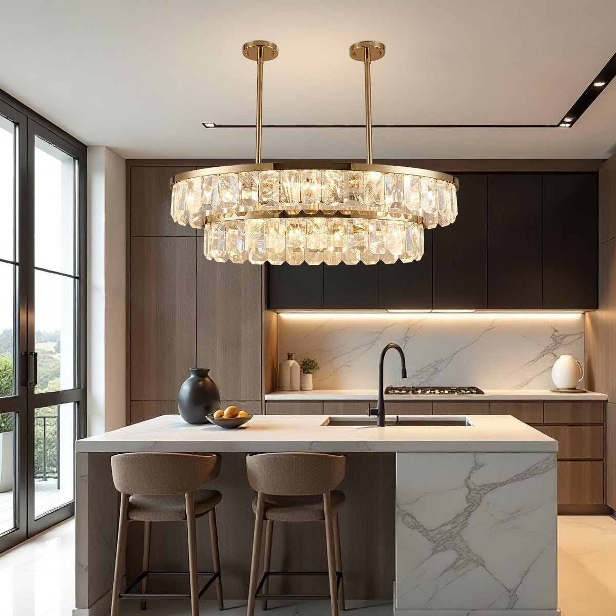 Selene Linear Crystal Chandelier - view 8