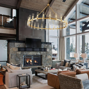 70 Inch Wagon Wheel Chandelier - view 6