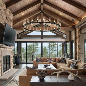 70 Inch Wagon Wheel Chandelier - view 15