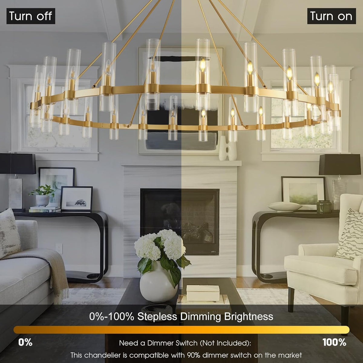 70 Inch Wagon Wheel Chandelier - view 4