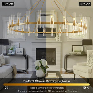 70 Inch Wagon Wheel Chandelier - view 4