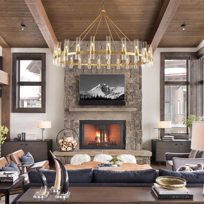 70 Inch Wagon Wheel Chandelier - view 2