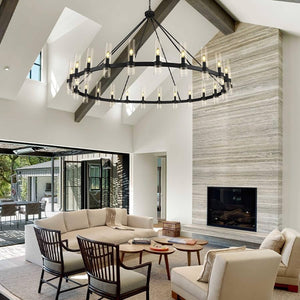 70 Inch Wagon Wheel Chandelier - view 11
