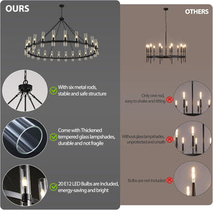 70 Inch Wagon Wheel Chandelier - view 13