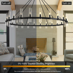 70 Inch Wagon Wheel Chandelier - view 14