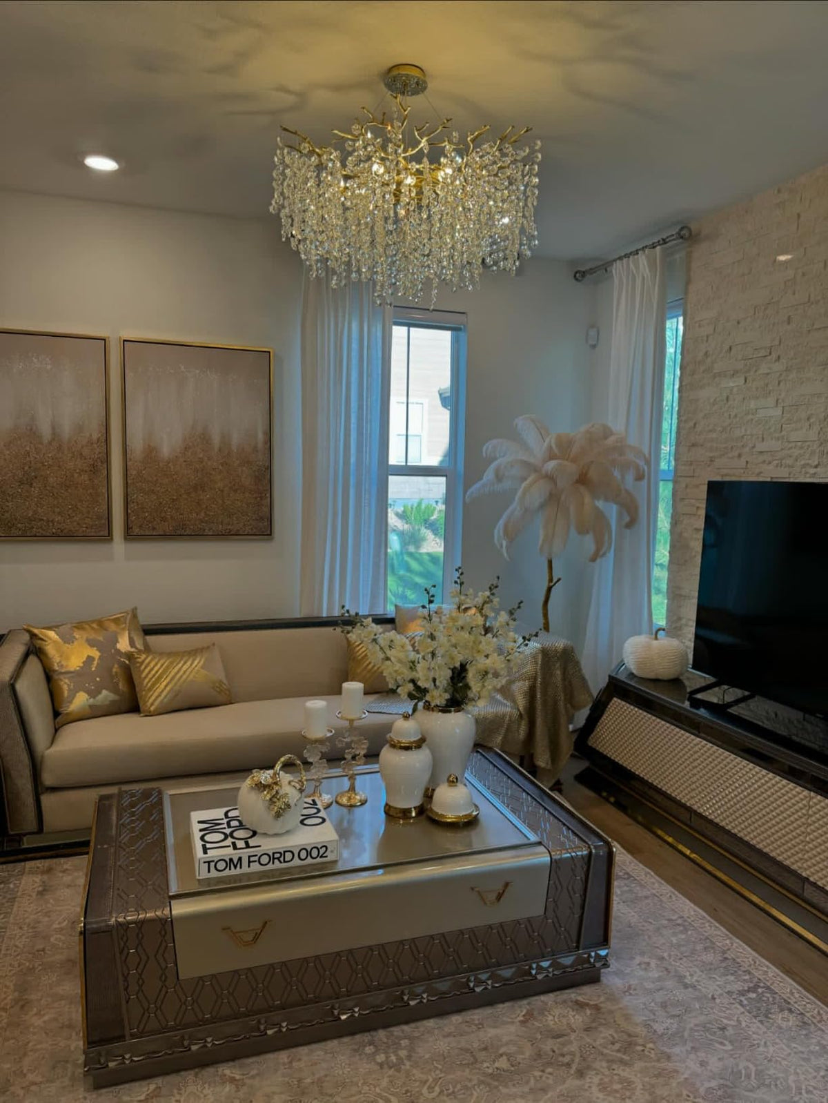 Modern Round/Rectangular Floral Crystal Chandelier for Low-ceiling - view 15