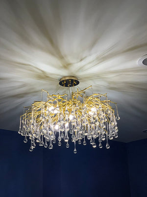 Stunning Tree Branch Crystal Chandelier with Clear Teardrop-shaped for Living/Dining Room - view 26