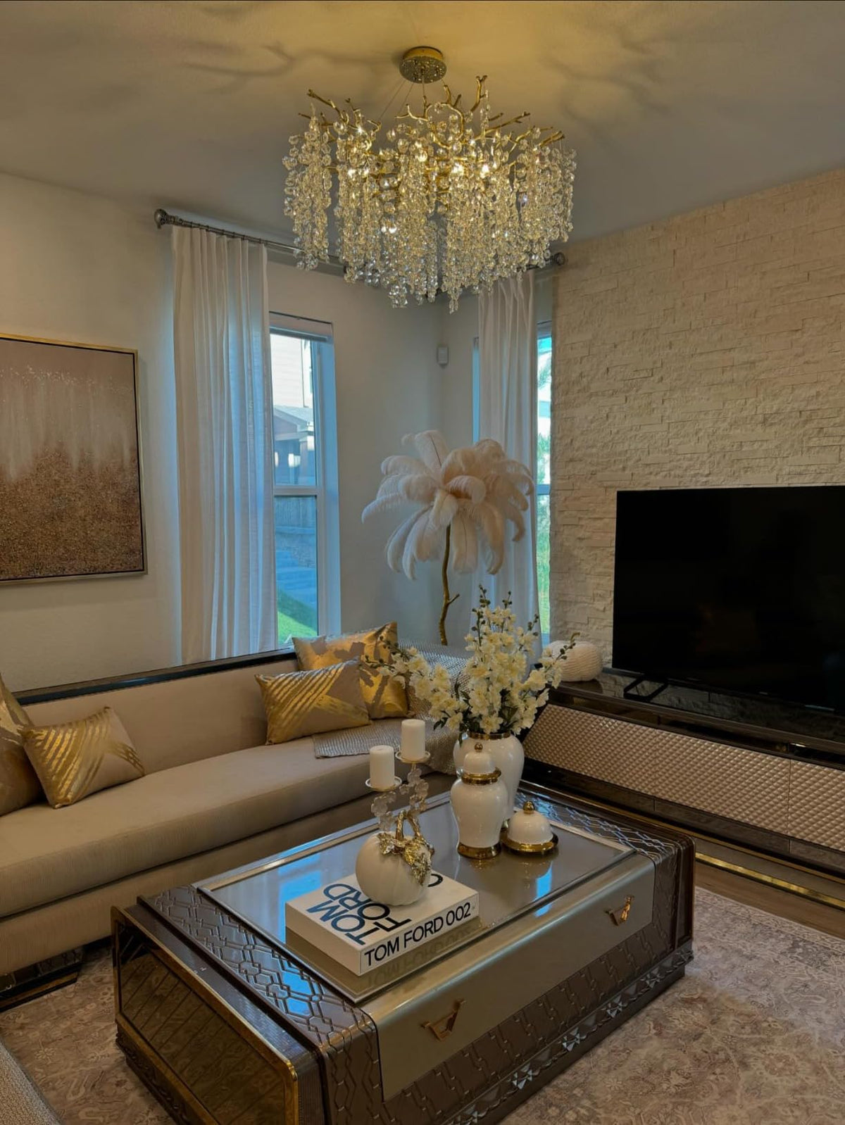 Modern Round/Rectangular Floral Crystal Chandelier for Low-ceiling - view 17