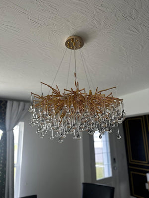 Stunning Tree Branch Crystal Chandelier with Clear Teardrop-shaped for Living/Dining Room - view 27